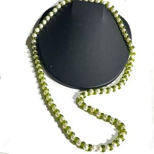 Green Beaded Pearl-Accent Necklace - Women Jewelry